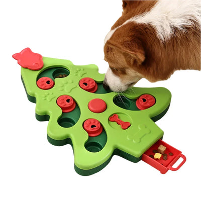 HOLIDAY THEMED CHRISTMAS TREE PUZZLE FOR DOGS AND CATS