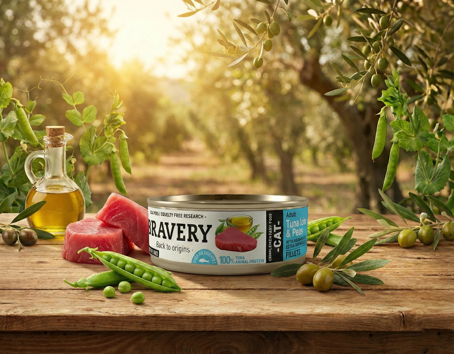 BRAVERY TUNA LOIN & PEAS (WITH SALMON OIL & EXTRA VIRGIN OLIVE OIL)- STERILIZED CAT CAN (Copy)