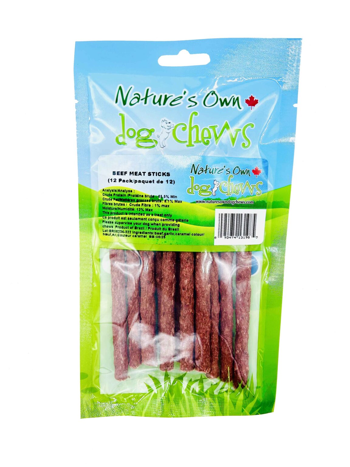 NATURE'S OWN BEEF MEAT STICKS - 12PACK