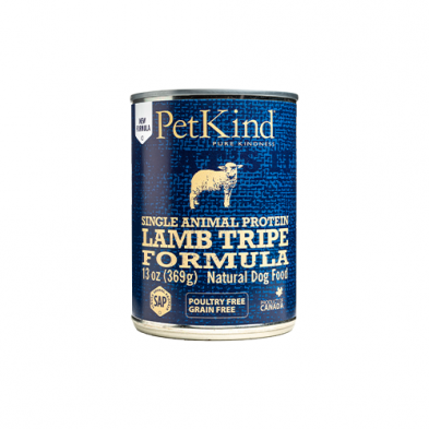PETKIND® SINGLE ANIMAL PROTEIN LAMB TRIPE FORMULA WET DOG FOOD - 13OZ