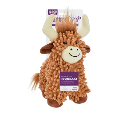 MULTIPET™ FLOPPY HIGHLAND COW DOG TOY