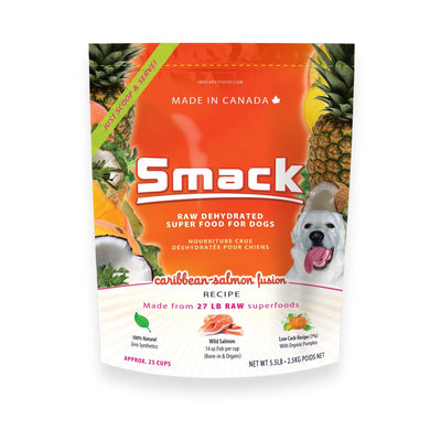 SMACK CARIBBEAN-SALMON FUSION RAW DEHYDRATED SUPERFOOD FOR DOGS
