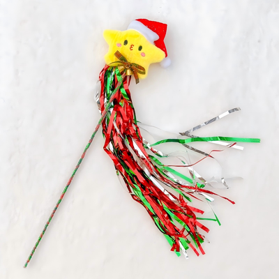 LAZZY BEAR HOLIDAY - NORTH-POLE STAR WAND CAT TOY