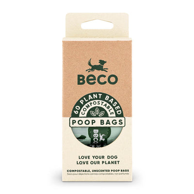 Beco Pets Unscented Compostable Travel Bags x 60 bags