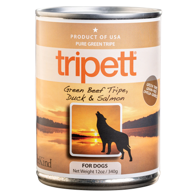 PETKIND® TRIPETT® GREEN BEEF TRIPE DUCK & SALMON WET DOG FOOD - 13OZ