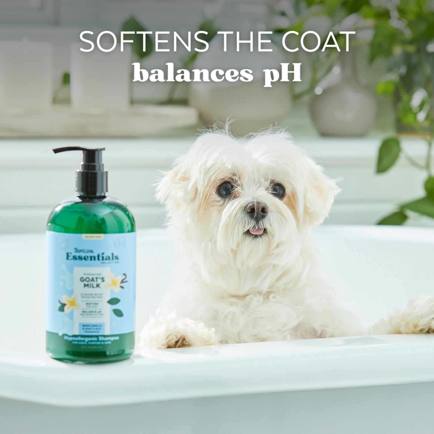 TROPICLEAN GOAT’S MILK HYPOALLERGENIC SHAMPOO FOR DOGS, PUPPIES AND CATS