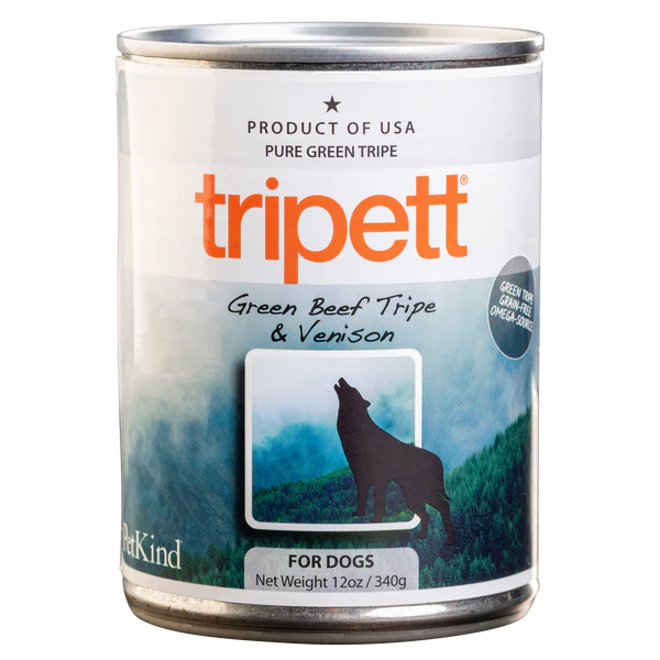 PETKIND® TRIPETT® GREEN BEEF TRIPE WITH VENISON WET DOG FOOD - 13OZ