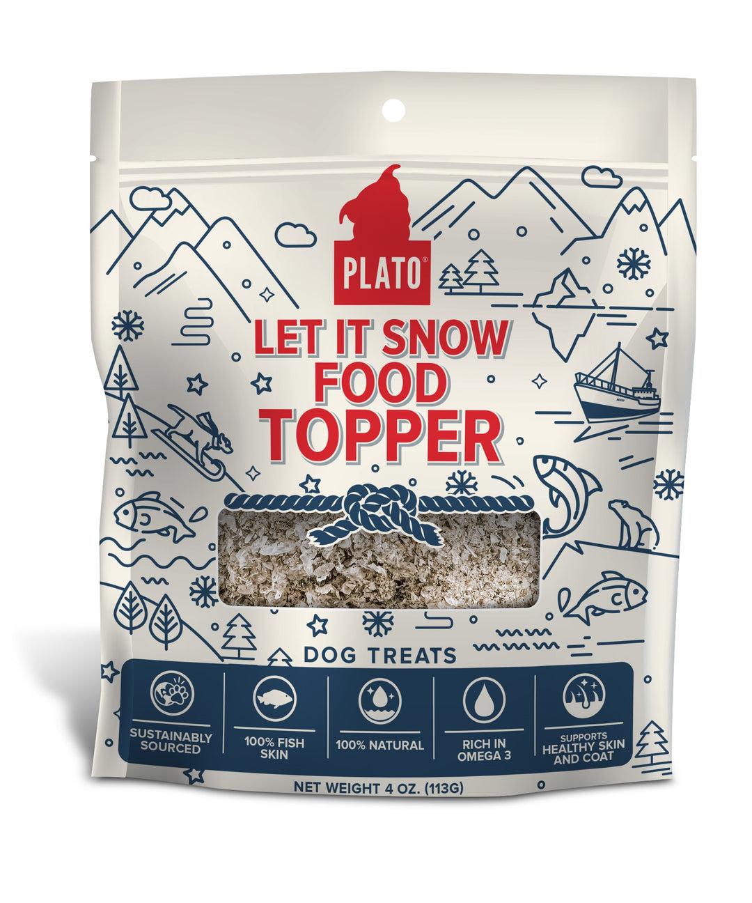 PLATO HOLIDAYS LET IT SNOW FOOD FISH TOPPER