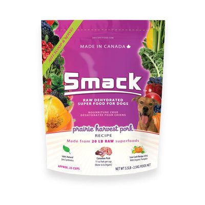 SMACK PRAIRIE HARVEST PORK RAW DEHYDRATED SUPERFOOD FOR DOGS