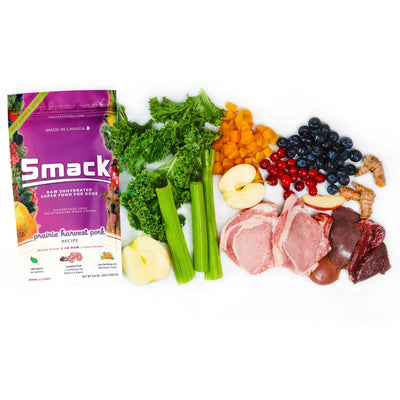 SMACK PRAIRIE HARVEST PORK RAW DEHYDRATED SUPERFOOD FOR DOGS