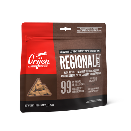 ORIJEN FREEZE-DRIED CAT TREATS - REGIONAL RED RECIPE