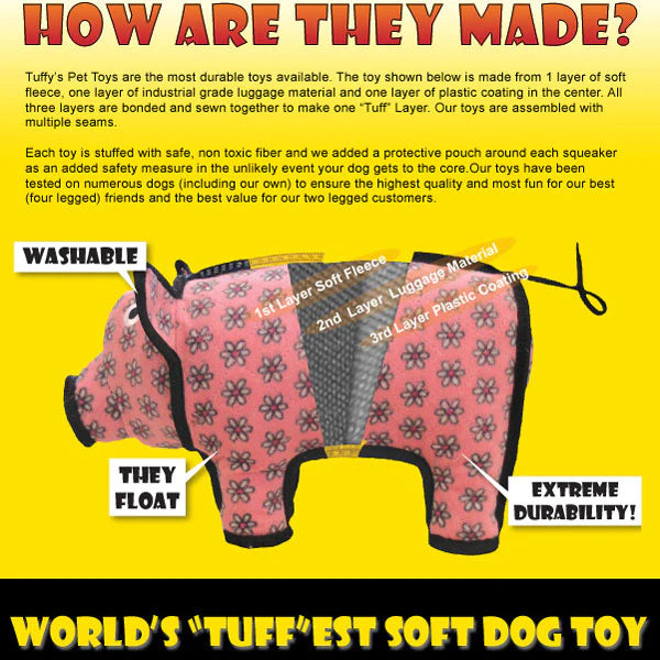 TUFFY BARNYARD - GIRAFFE  - DOG TOY : EXTREME TOUGH : MEDIUM