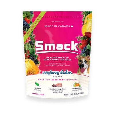 SMACK VERY BERRY CHICKEN RAW DEHYDRATED SUPERFOOD FOR DOGS