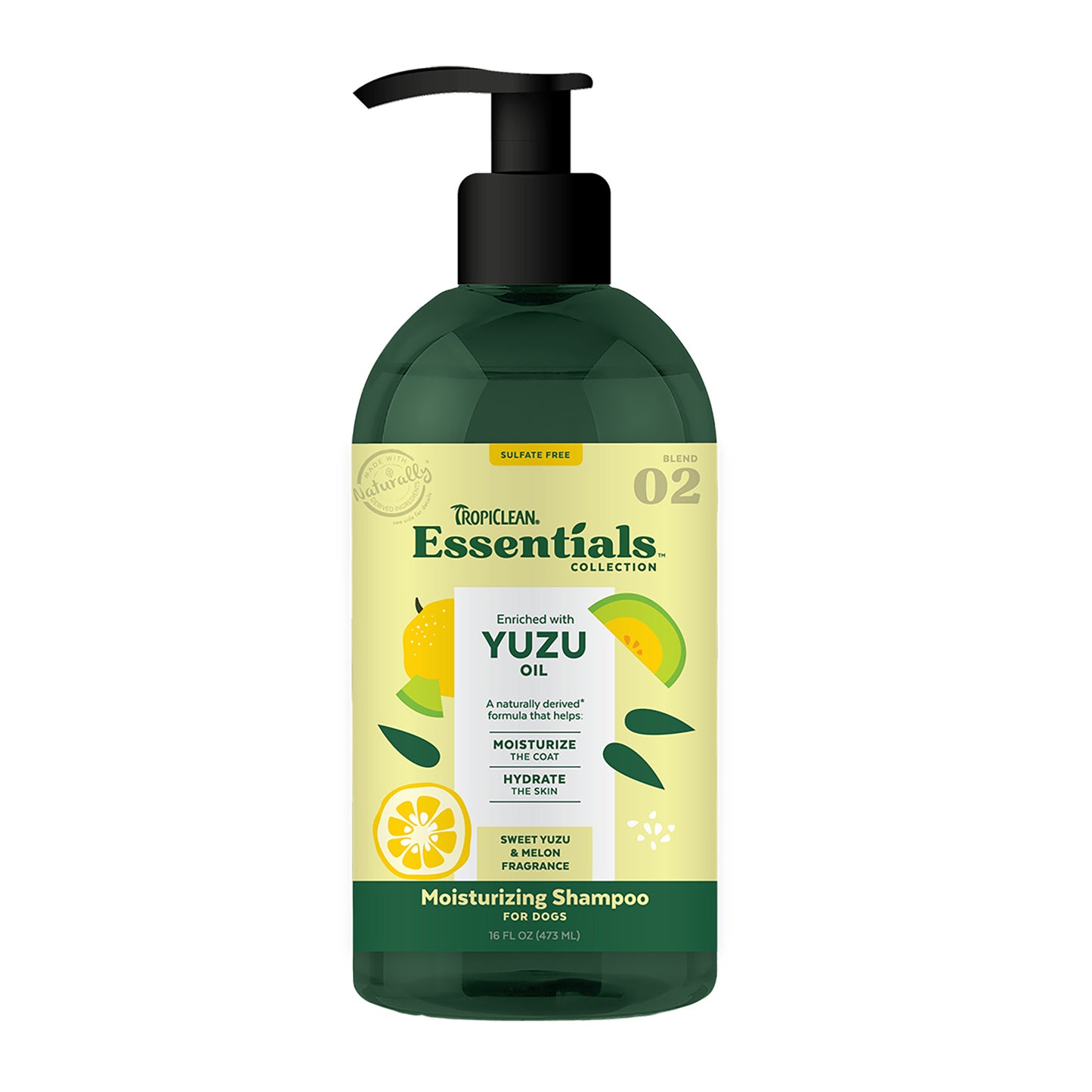 TROPICLEAN ESSENTIALS YUZU OIL MOISTURIZING SHAMPOO FOR DOGS