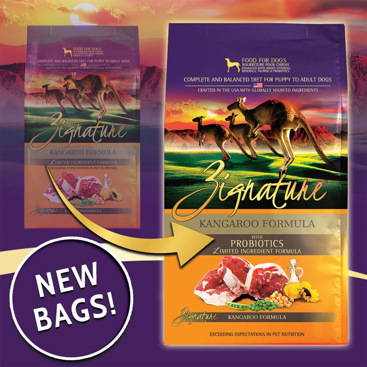 ZIGNATURE KANGAROO FORMULA DOG FOOD DRY FOOD