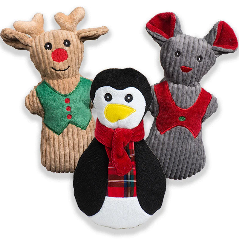 HUGGLE HOUNDS HOLIDAY DOG TOY - CHRISTMAS COOKIES ASSORTED