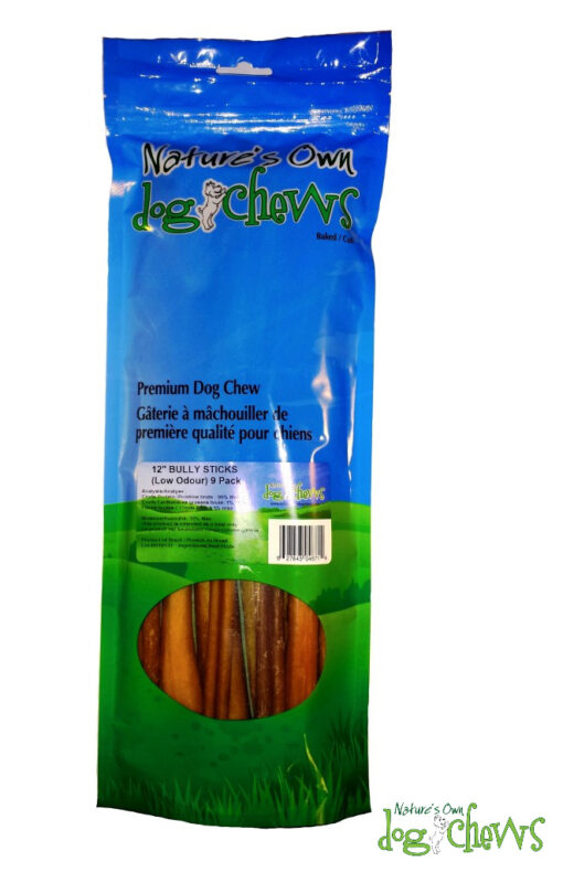 NATURE'S OWN BULLY STICKS 12" (ODOURFREE) : 9 PACK