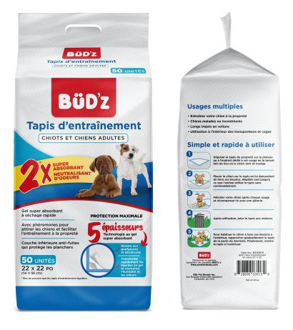 BUD'Z DISPOSABLE TRAINING PADS DOG