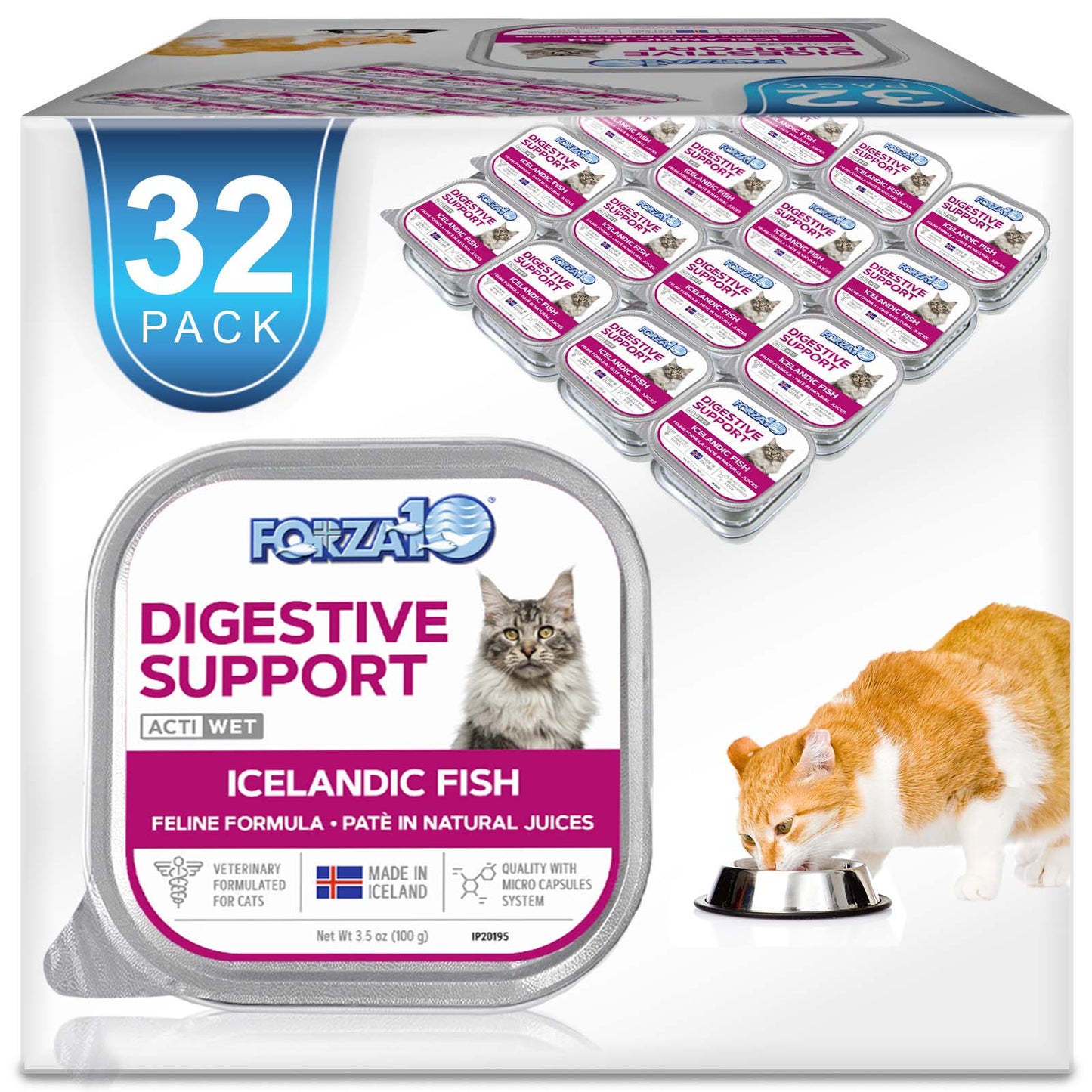 FORZA10 NUTRACEUTIC ACTIWET DIGESTIVE SUPPORT ICELANDIC FISH RECIPE WET CAT FOOD