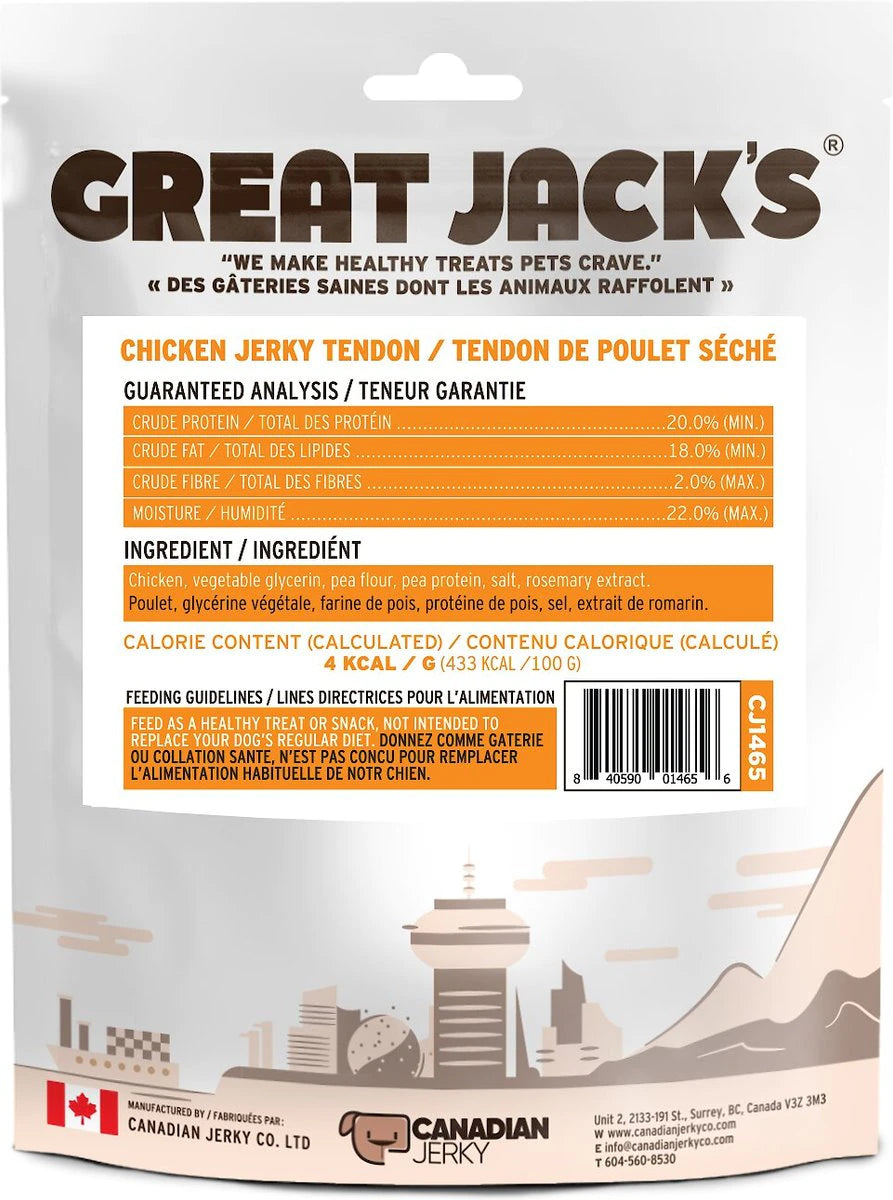 GREAT JACK'S AIR DRIED CHICKEN JERKY DOG TREATS