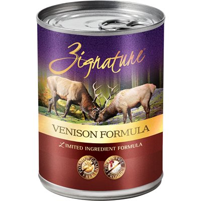 ZIGNATURE VENISON FORMULA WET DOG FOOD