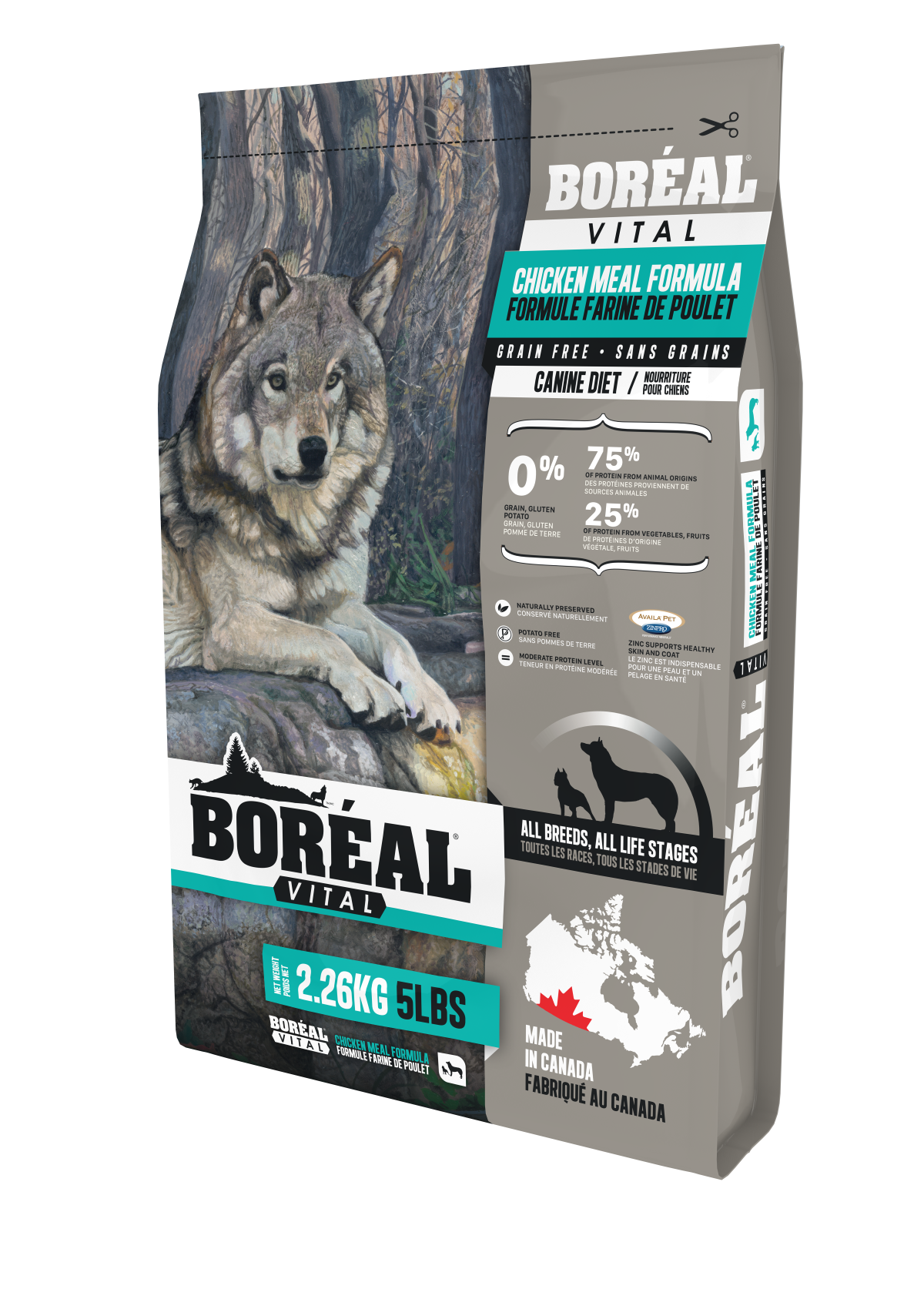 BORÉAL VITAL ALL BREED CHICKEN MEAL - GRAIN FREE DOG FOOD