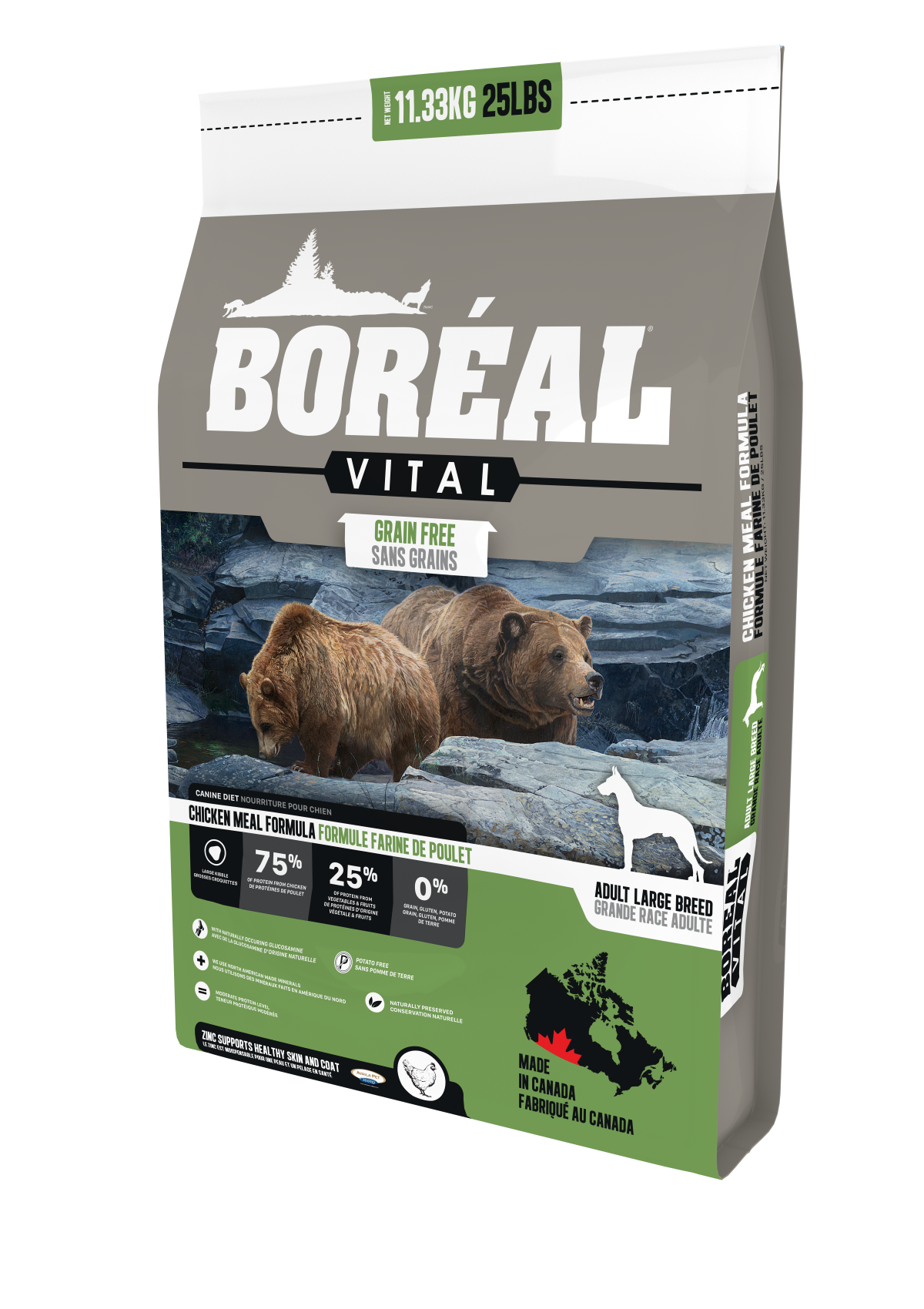 BORÉAL VITAL LARGE BREED CHICKEN MEAL - GRAIN FREE DOG FOOD