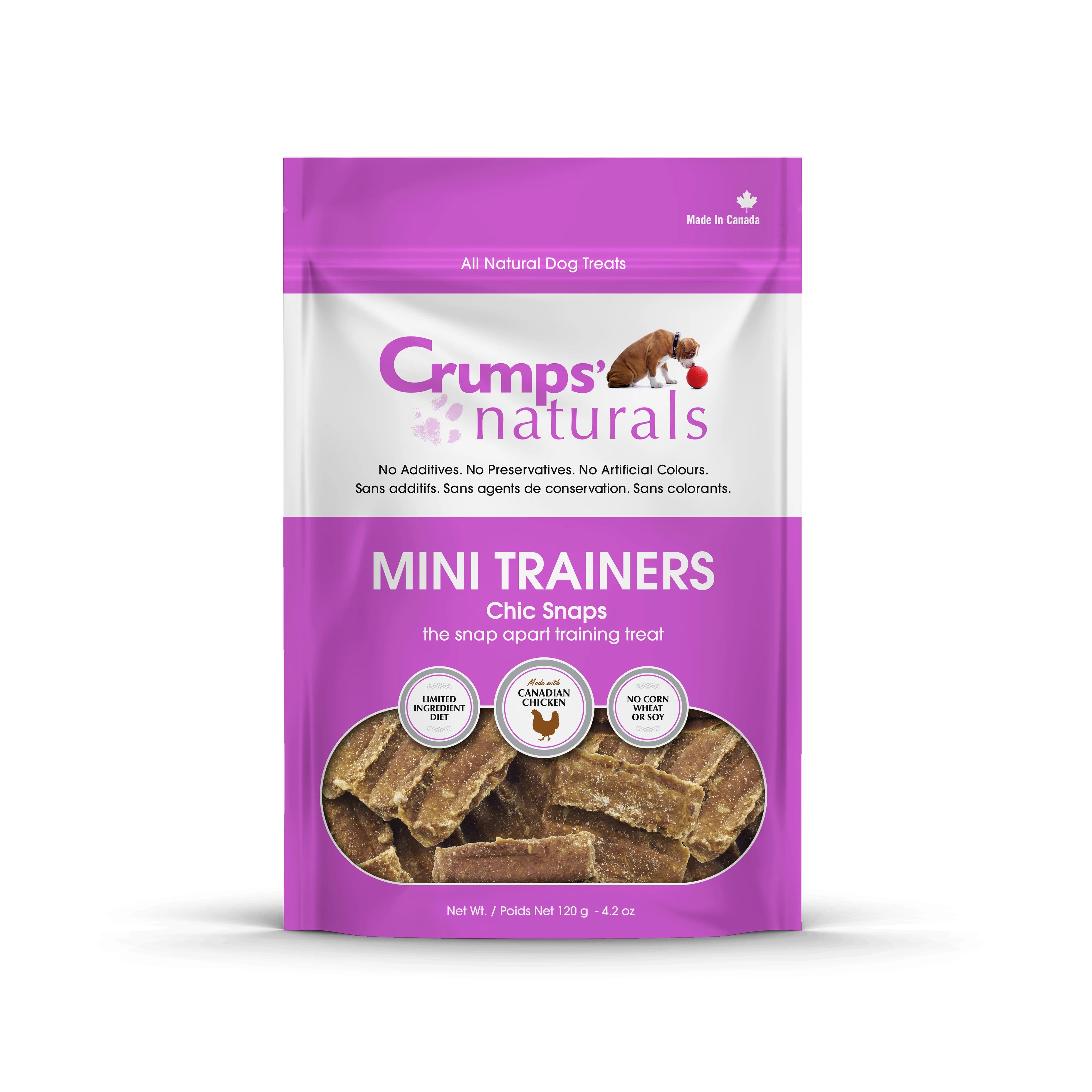 CRUMPS NATURALS CHIC SNAPS MINI TRAINER DOG TREATS Bright Eyes