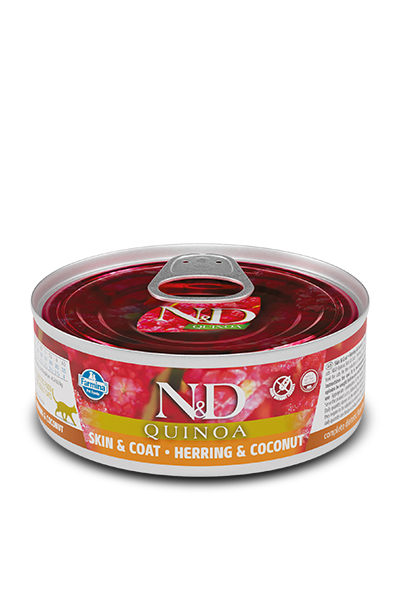 FARMINA N&D QUINOA - SKIN & COAT HERRING & COCONUT WET CAT FOOD