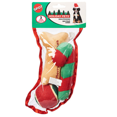 SPOT HOLIDAY - STOCKING WITH 3 TOYS DOG TOY