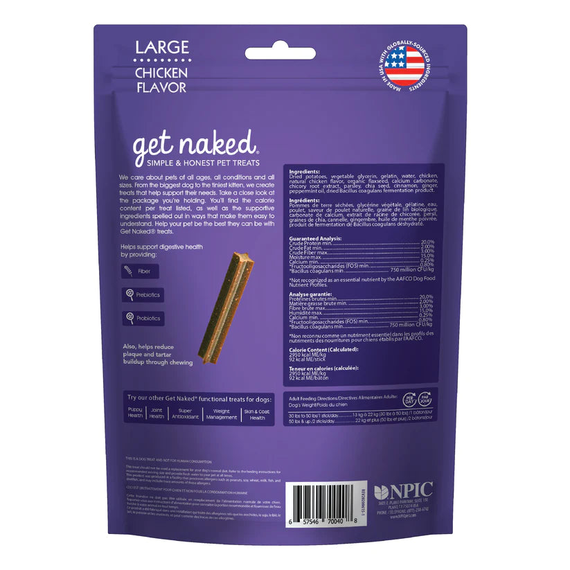 GET NAKED DENTAL CHEW STICKS - DIGESTIVE HEALTH