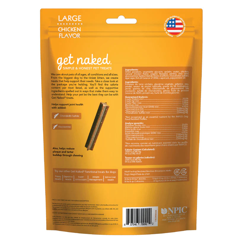 GET NAKED DENTAL CHEW STICKS JOINT HEALTH Bright Eyes Bushy