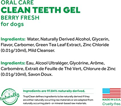 TROPICLEAN FRESH BREATH ORAL CARE GEL FOR DOGS – BERRIES FLAVOR
