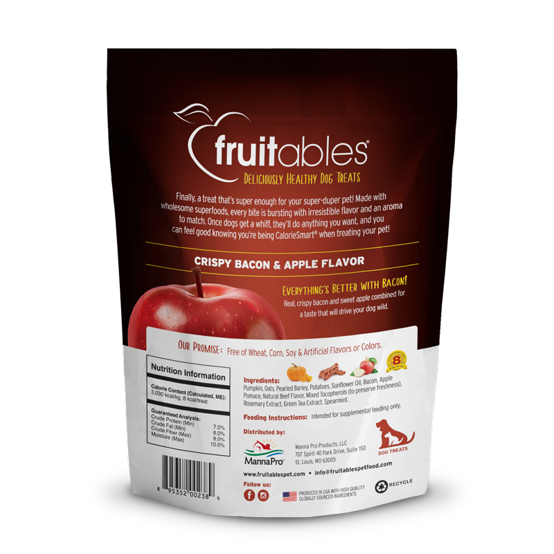 FRUITABLES CRISPY BACON & APPLE DOG TREATS