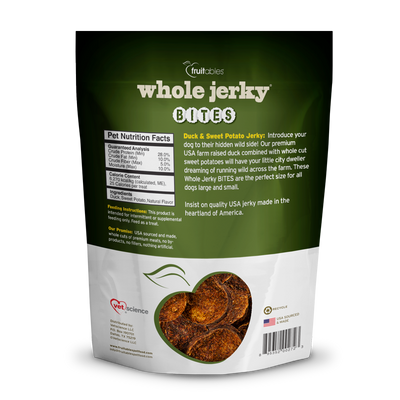 FRUITABLES WHOLE DUCK AND SWEET POTATO JERKY BITES