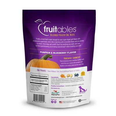 FRUITABLES CRISPY PUMPKIN AND CRANBERRY DOG TREATS