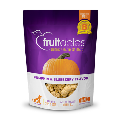 FRUITABLES CRISPY PUMPKIN AND CRANBERRY DOG TREATS