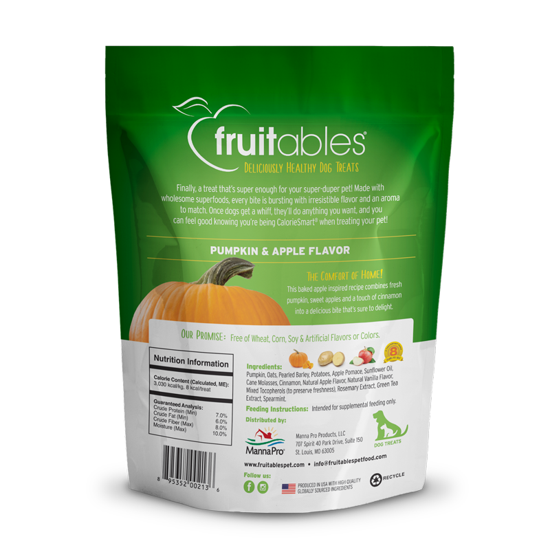 FRUITABLES PUMPKIN & APPLE DOG TREATS