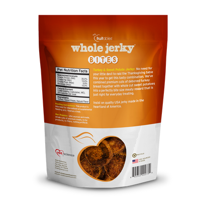 FRUITABLES WHOLE TURKEY & SWEET POTATO JERKY BITES