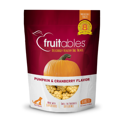 FRUITABLES PUMPKIN & CRANBERRY DOG TREATS