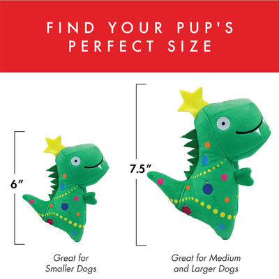 HUXLEY & KENT HOLIDAY - POWER PLUSH TREE REX DINO DOG TOY