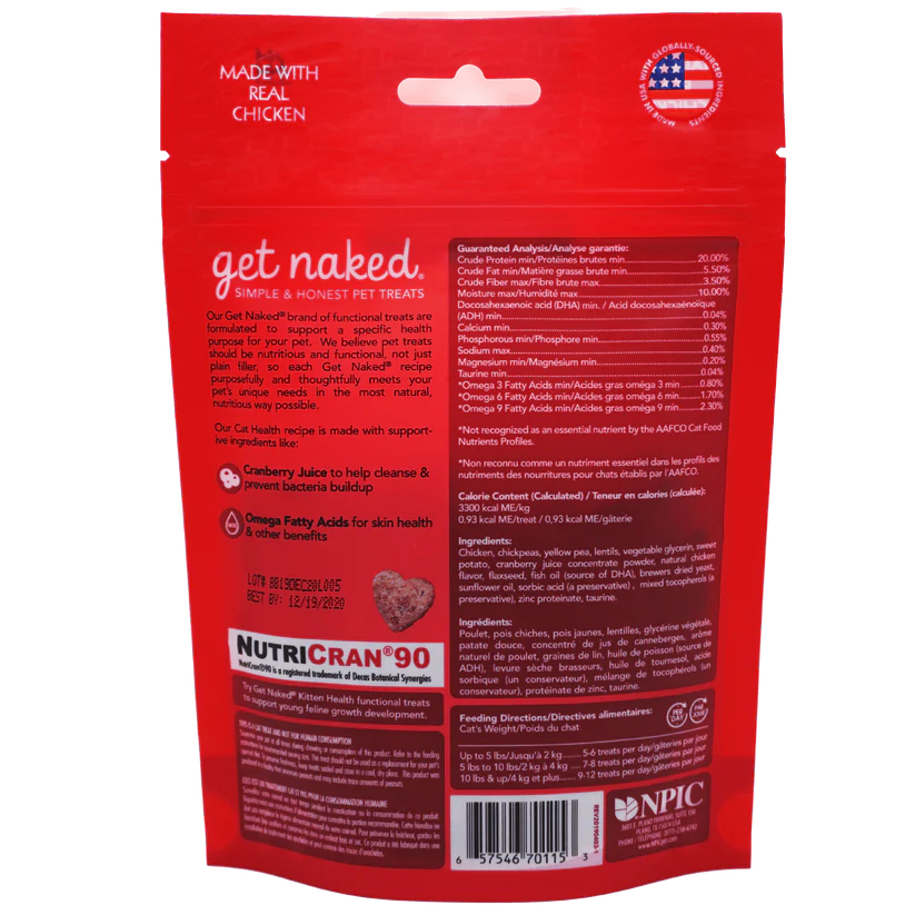 GET NAKED CAT HEALTH WITH CRANBERRY JUICE CRUNCHY TREATS