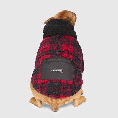 CANADA POOCH COOL FACTOR HOODIE : RED PLAID