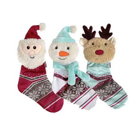 FOUFIT HOLIDAY DOG TOY : CRINKLE STOCKING ASSORTED