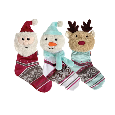 FOUFIT HOLIDAY DOG TOY : CRINKLE STOCKING ASSORTED