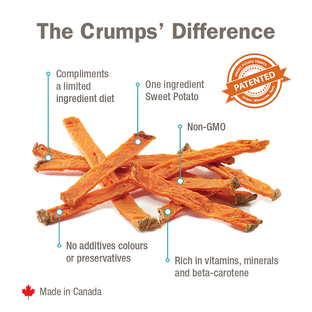 CRUMPS NATURALS SWEET POTATO FRIES DOG TREATS