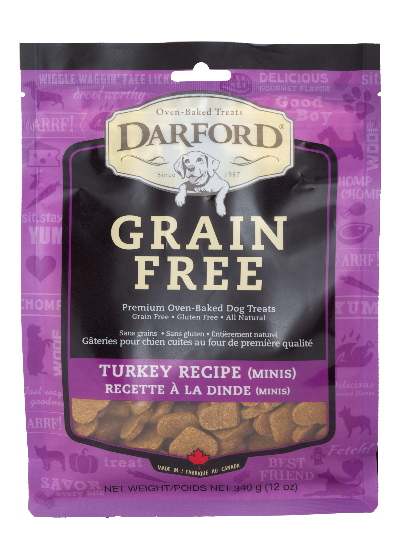 DARFORD GRAIN-FREE TURKEY MINI DOG TREATS