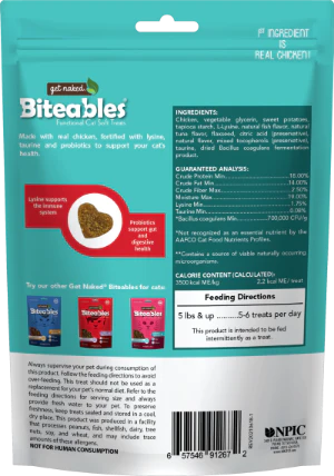 GET NAKED BITEABLES ESSENTIAL HEALTH FUNCTIONAL CAT SOFT TREATS