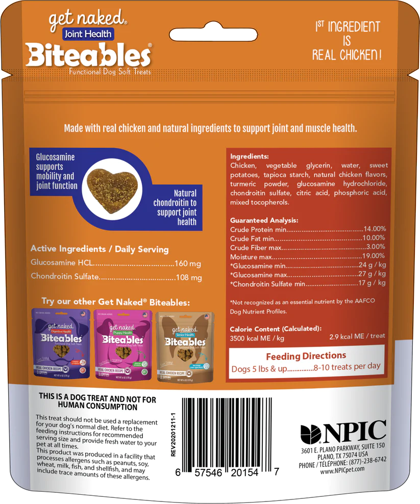 GET NAKED BITEABLES JOINT HEALTH FUNCTIONAL SOFT TREATS