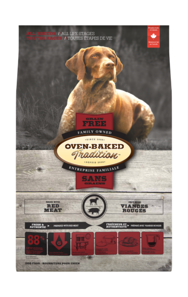 GRAIN FREE FOOD FOR DOGS OF ALL BREEDS AND LIFE STAGE RED MEAT OVEN BAKED TRADITION DOG FOOD